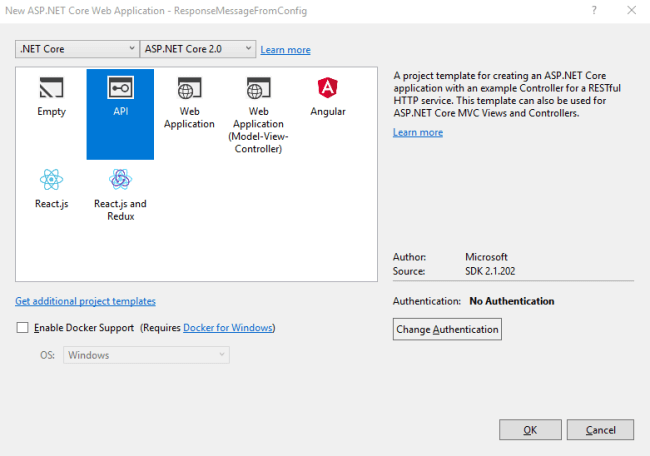 Get Response Message From Config File In .NET Core Web API
